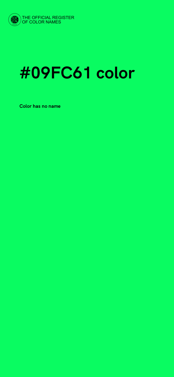 #09FC61 color image