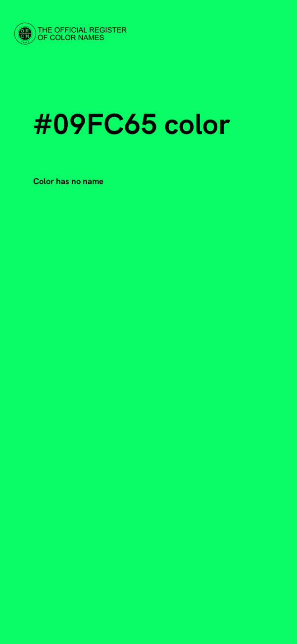 #09FC65 color image