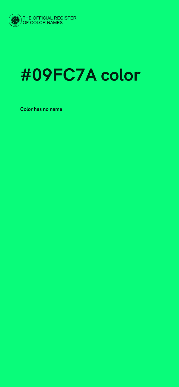 #09FC7A color image