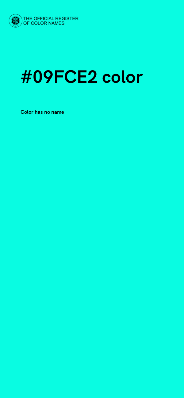 #09FCE2 color image