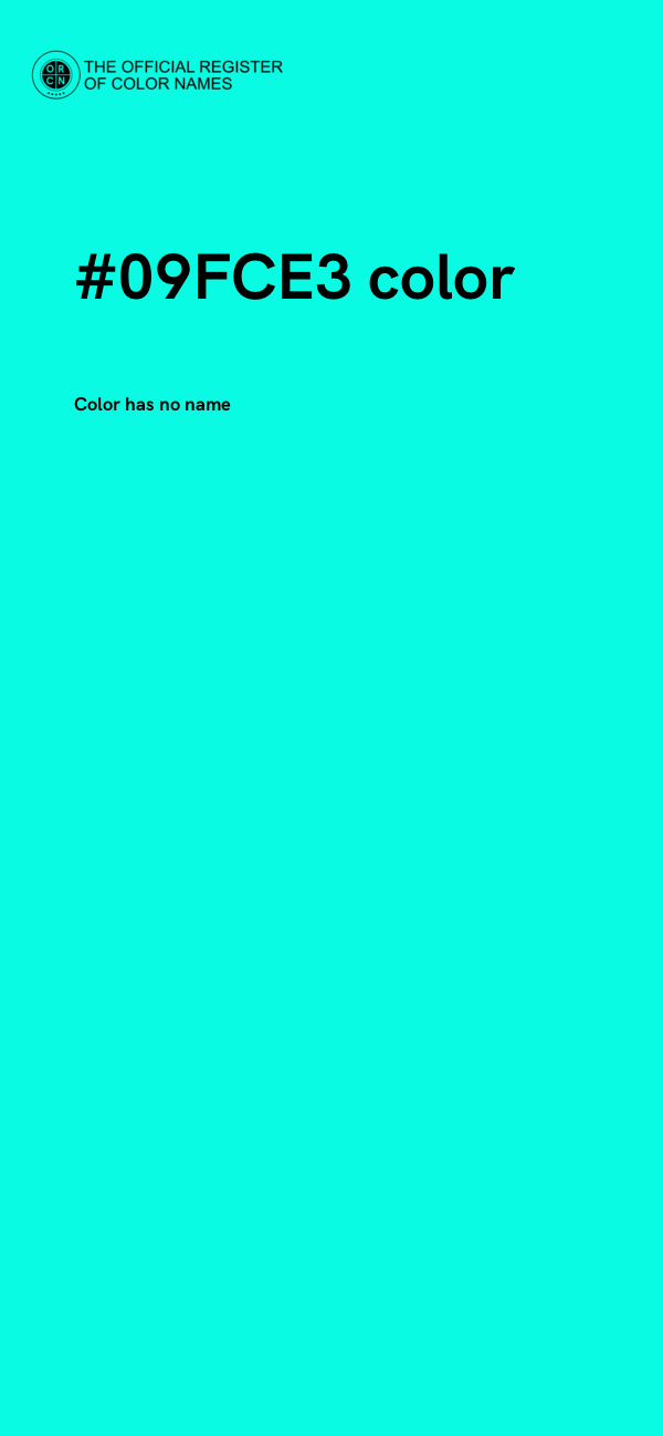 #09FCE3 color image