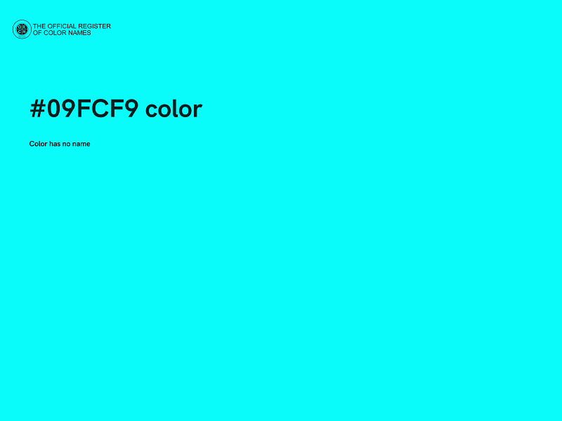 #09FCF9 color image