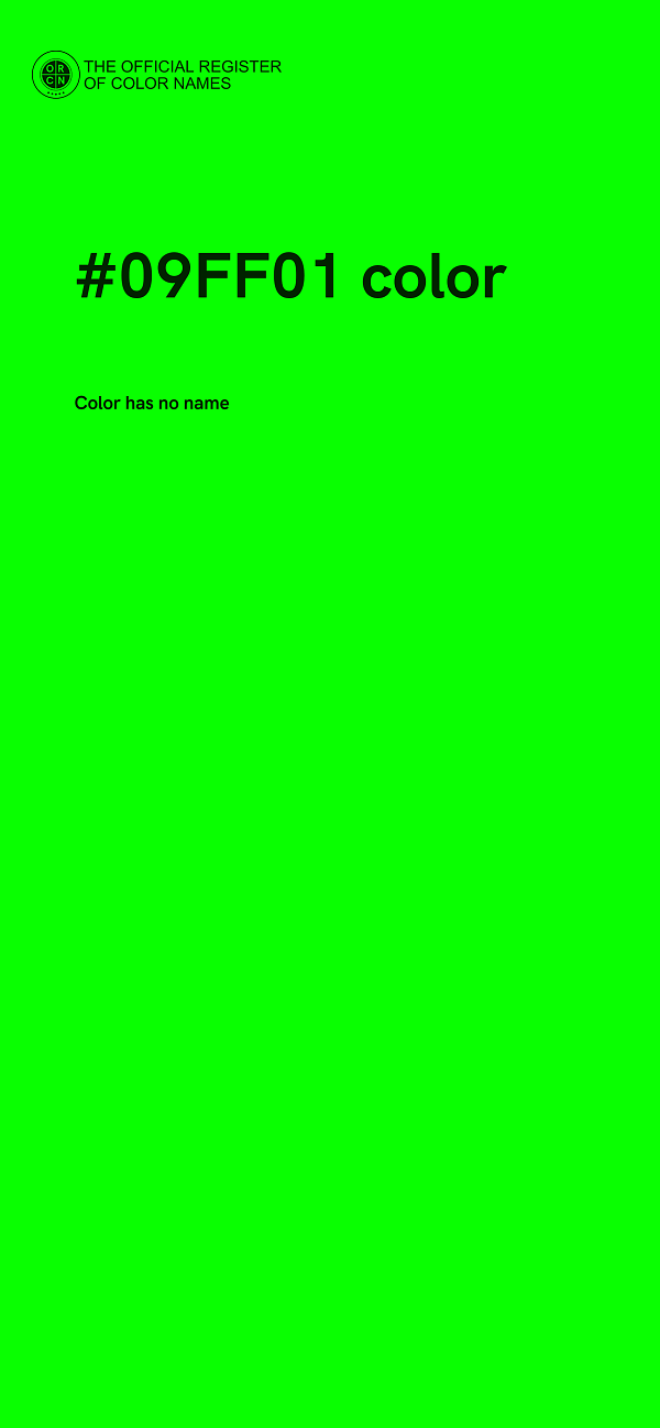 #09FF01 color image