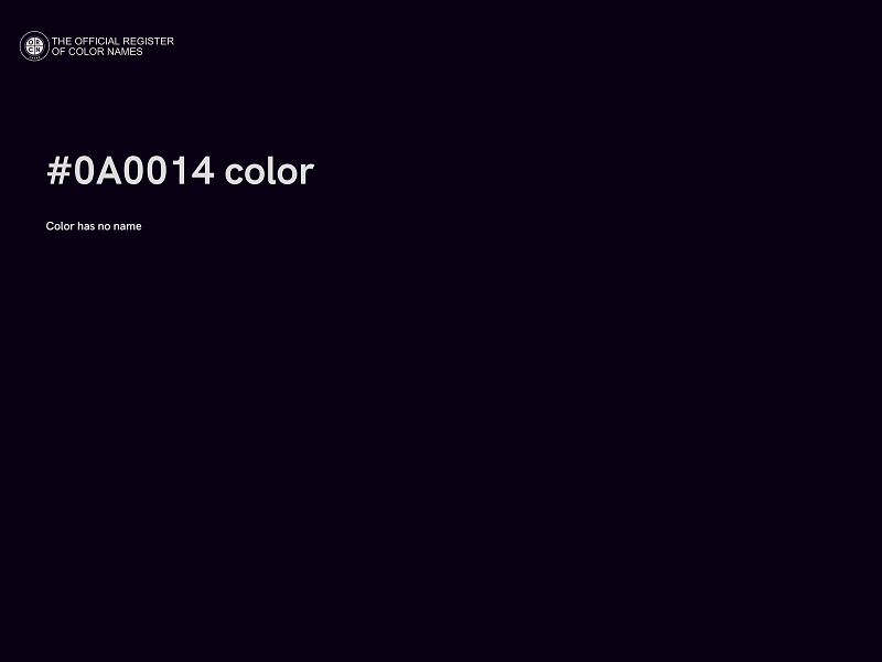 #0A0014 color image