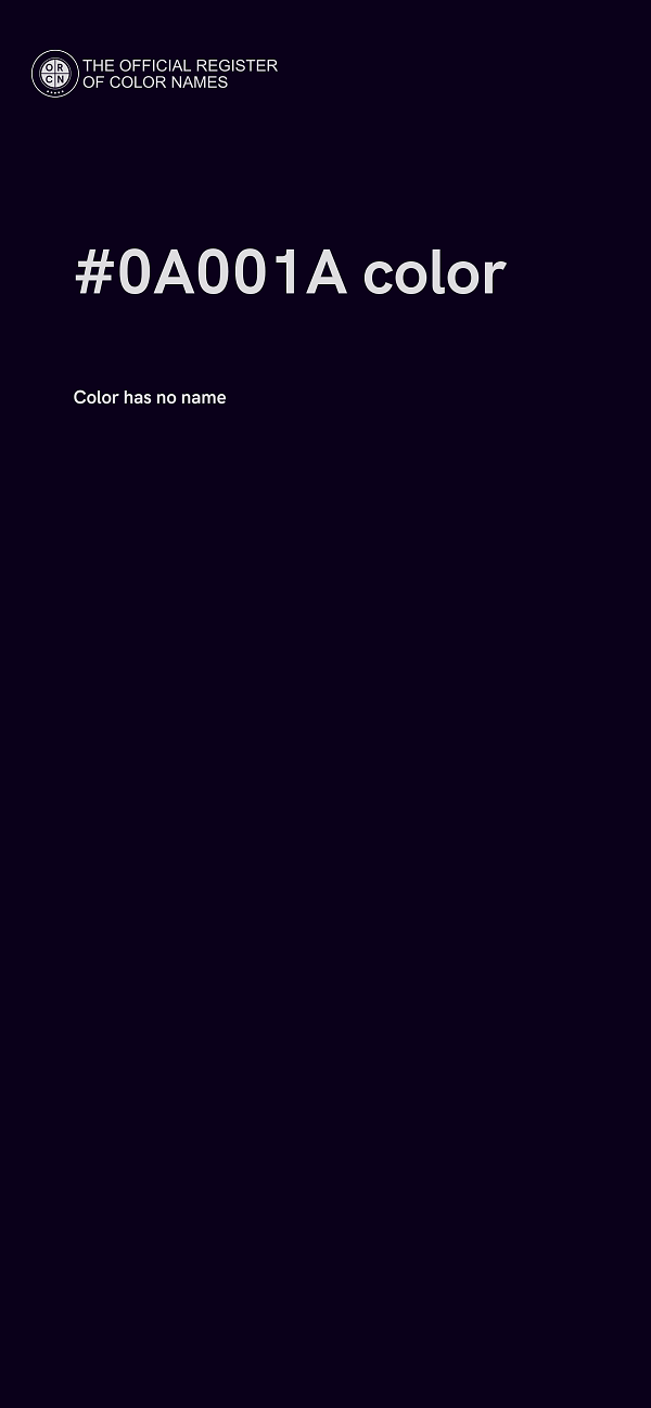#0A001A color image