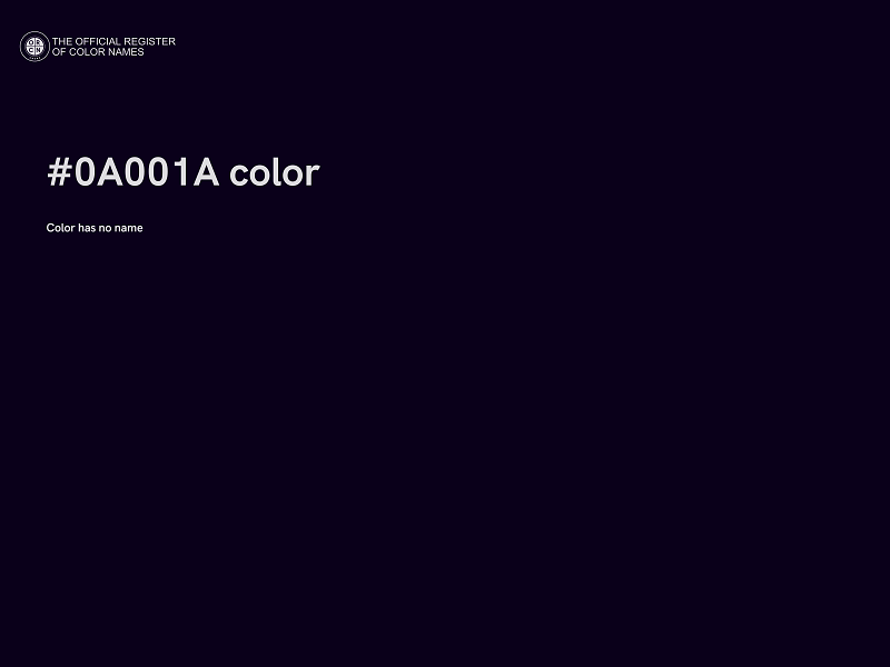 #0A001A color image