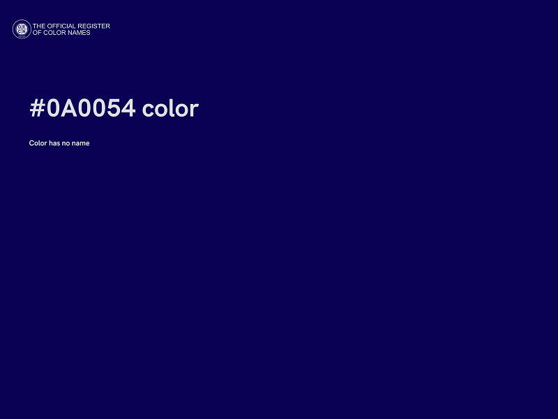 #0A0054 color image