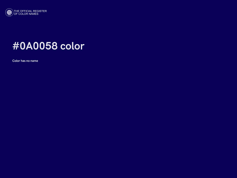 #0A0058 color image