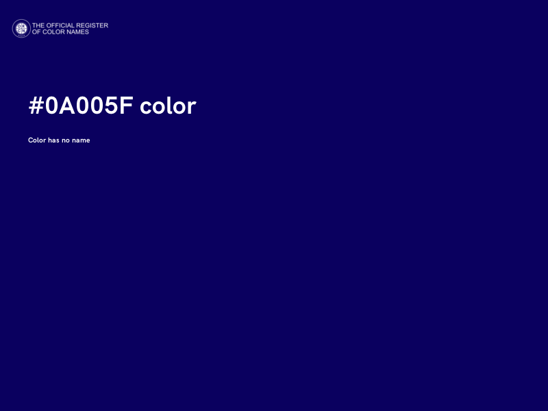 #0A005F color image