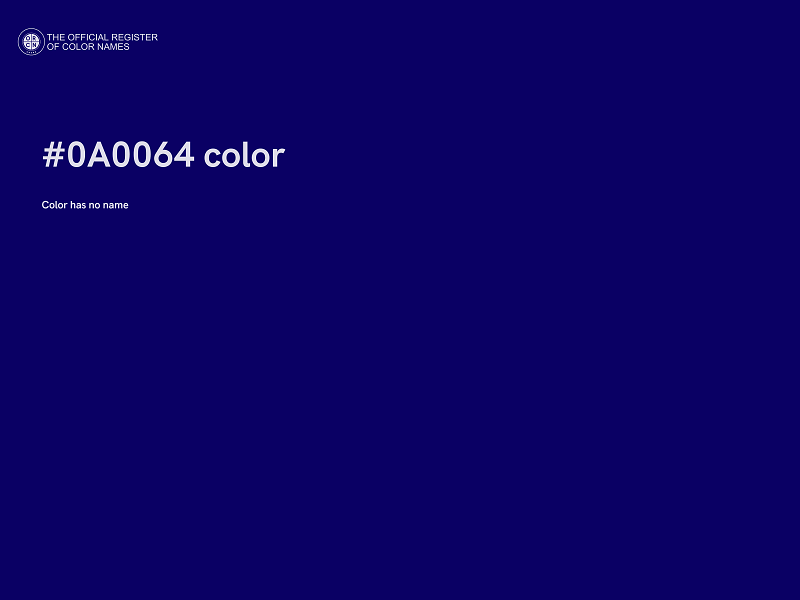 #0A0064 color image