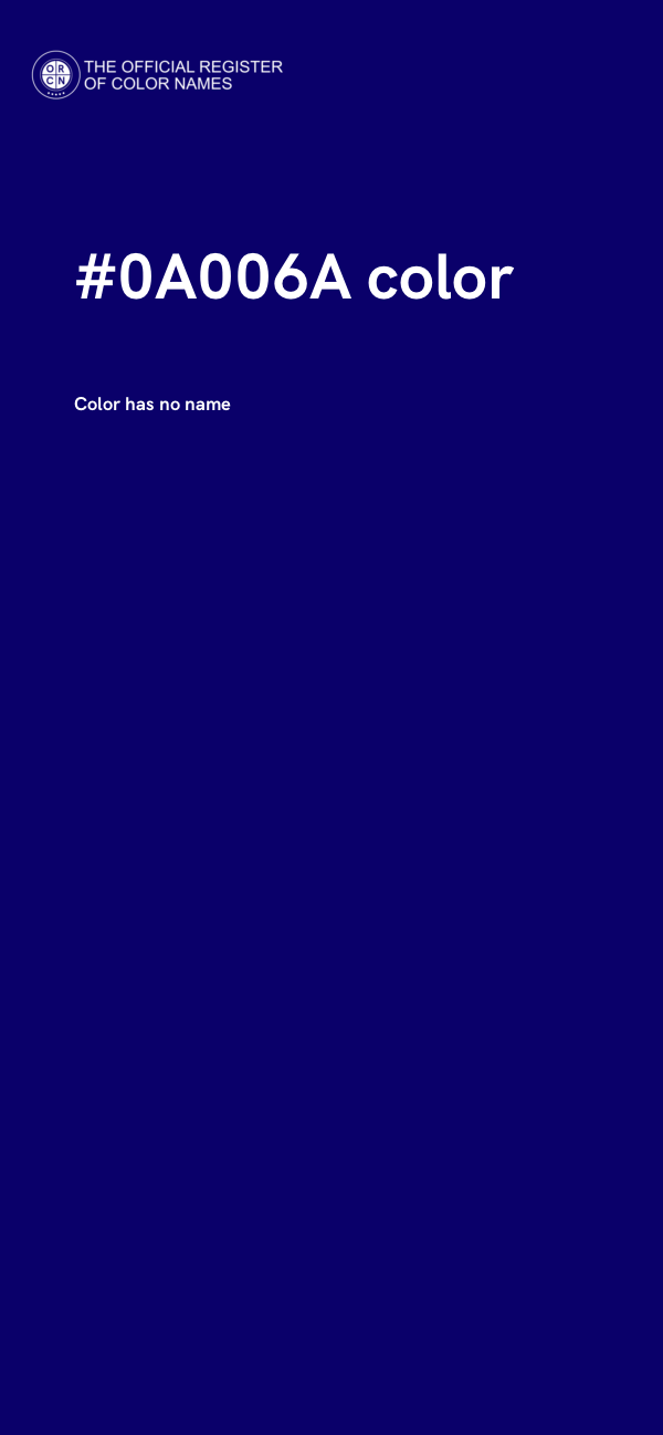 #0A006A color image