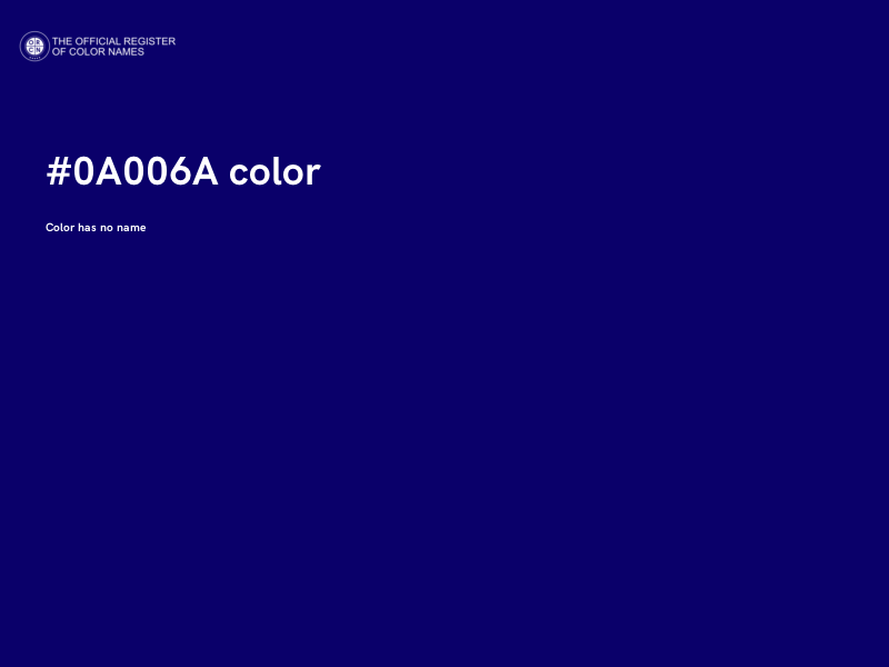 #0A006A color image