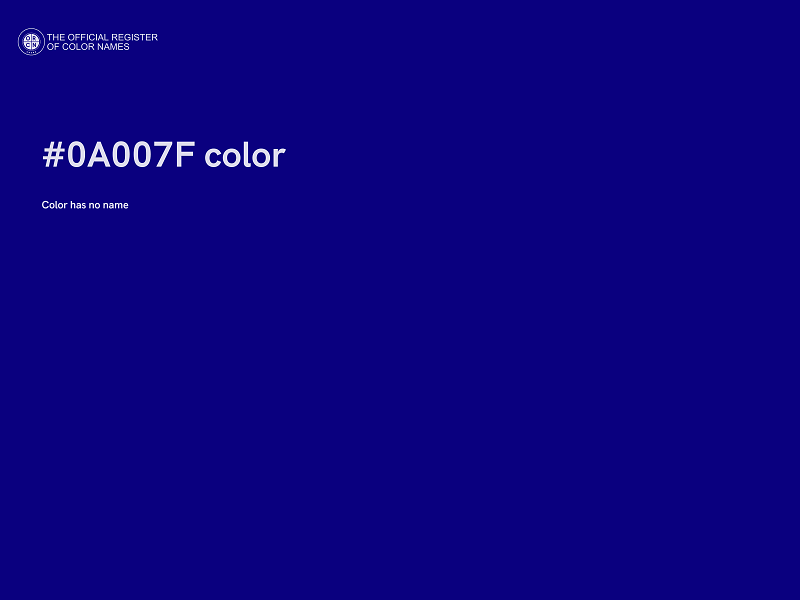 #0A007F color image