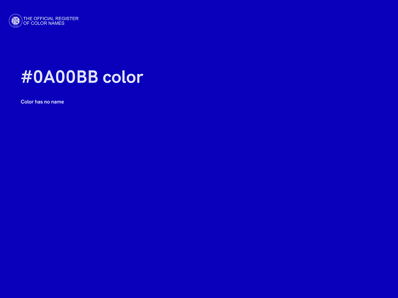 #0A00BB color image