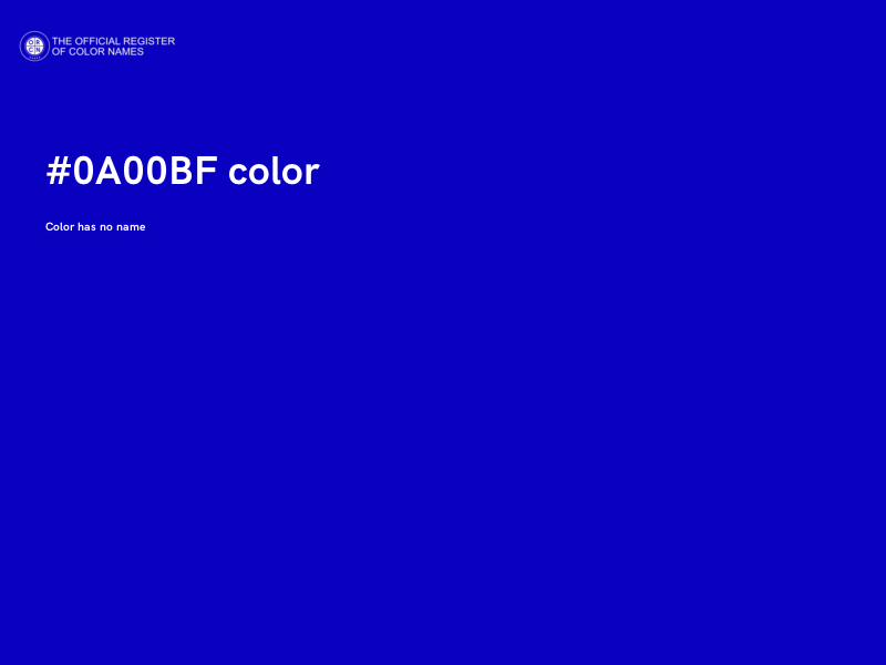 #0A00BF color image