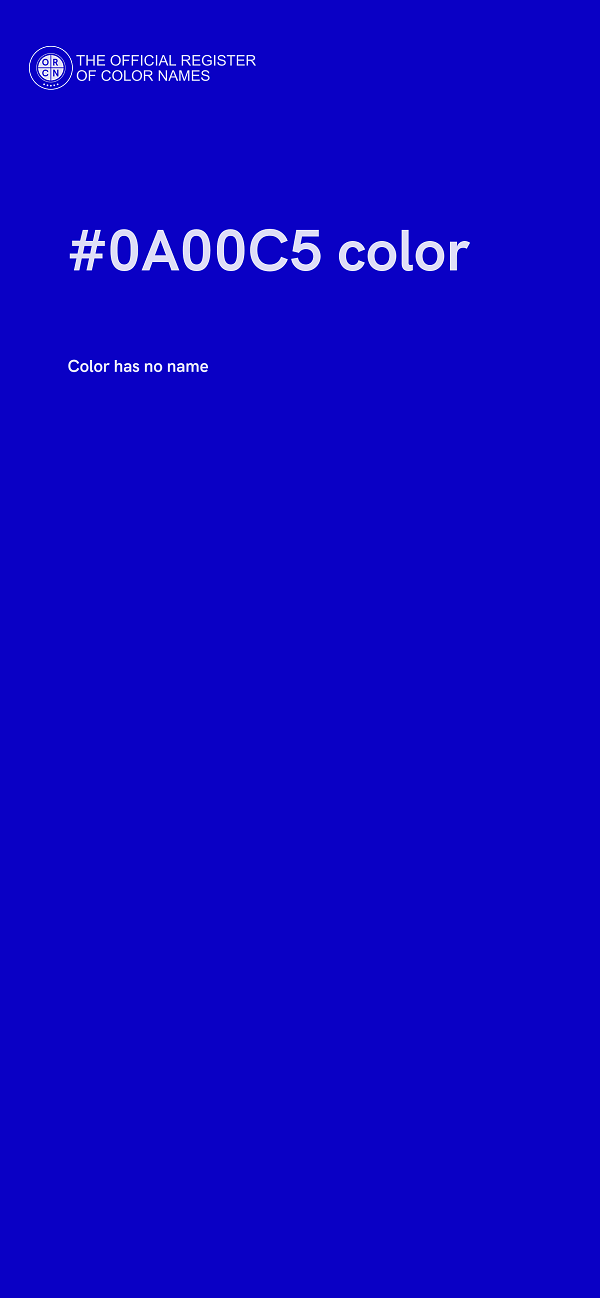 #0A00C5 color image
