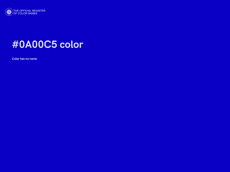 #0A00C5 color image