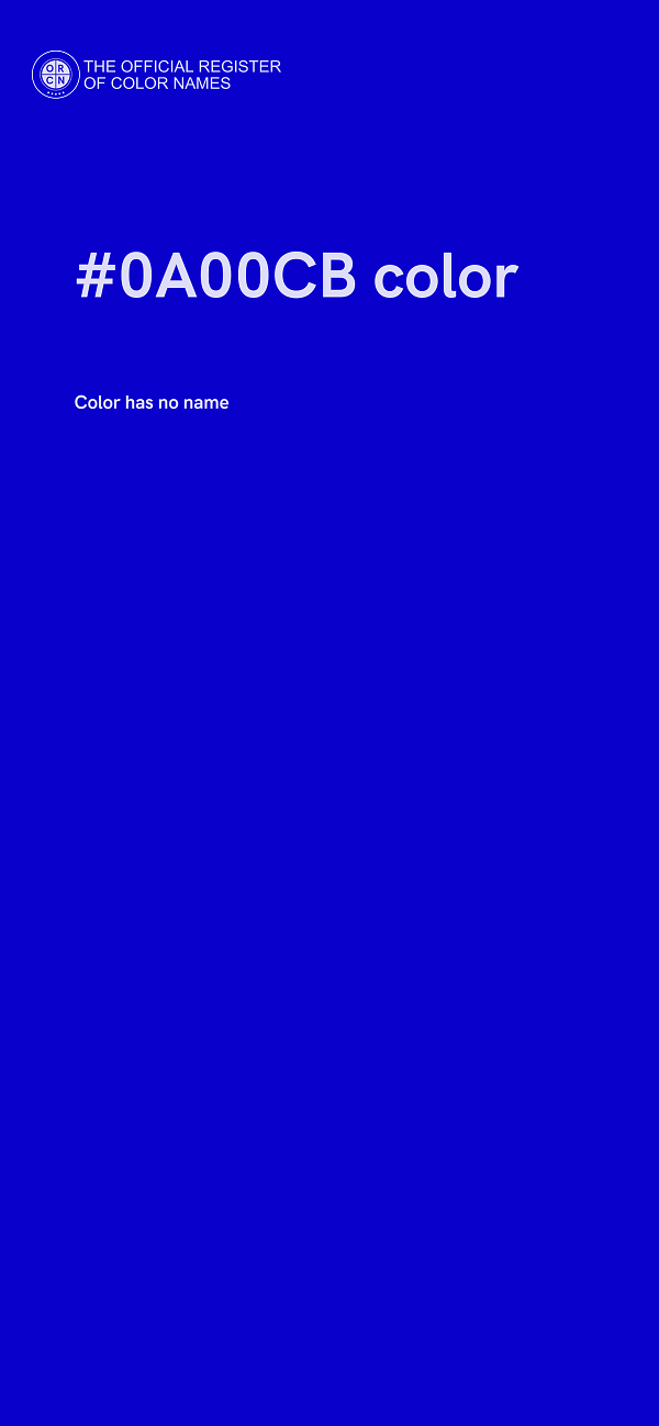 #0A00CB color image