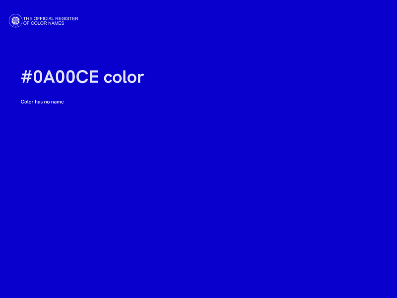 #0A00CE color image