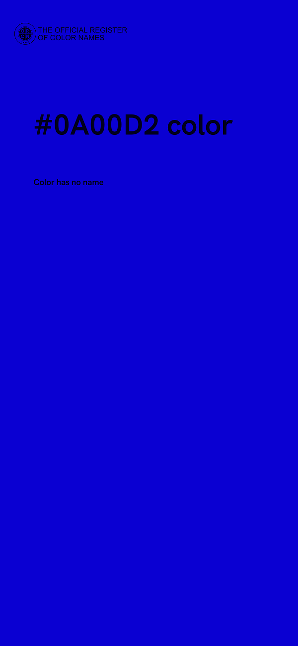 #0A00D2 color image