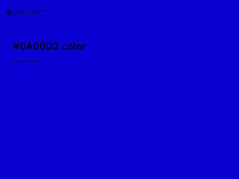 #0A00D2 color image