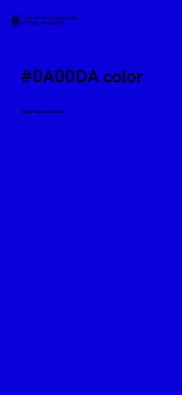 #0A00DA color image