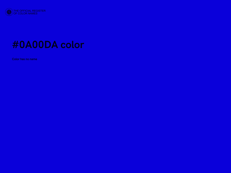 #0A00DA color image