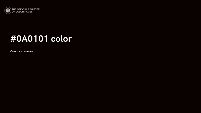 #0A0101 color image
