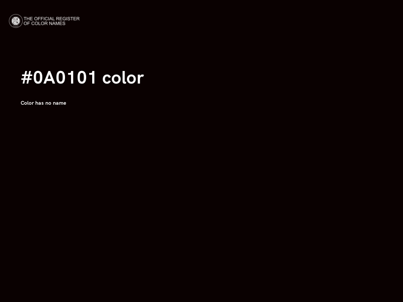 #0A0101 color image