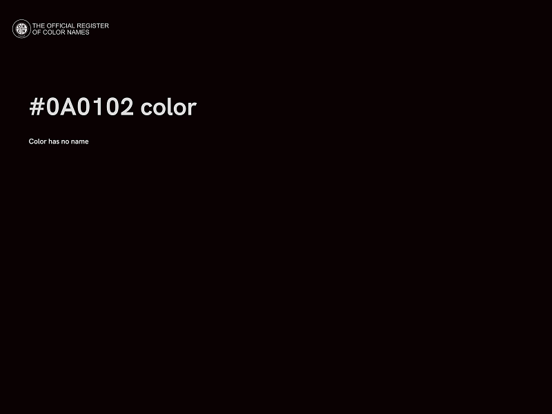#0A0102 color image