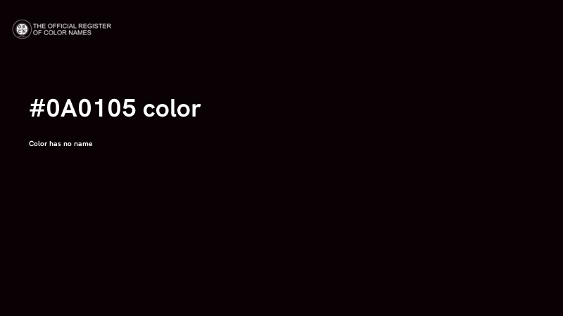 #0A0105 color image
