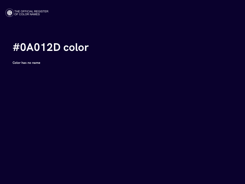 #0A012D color image