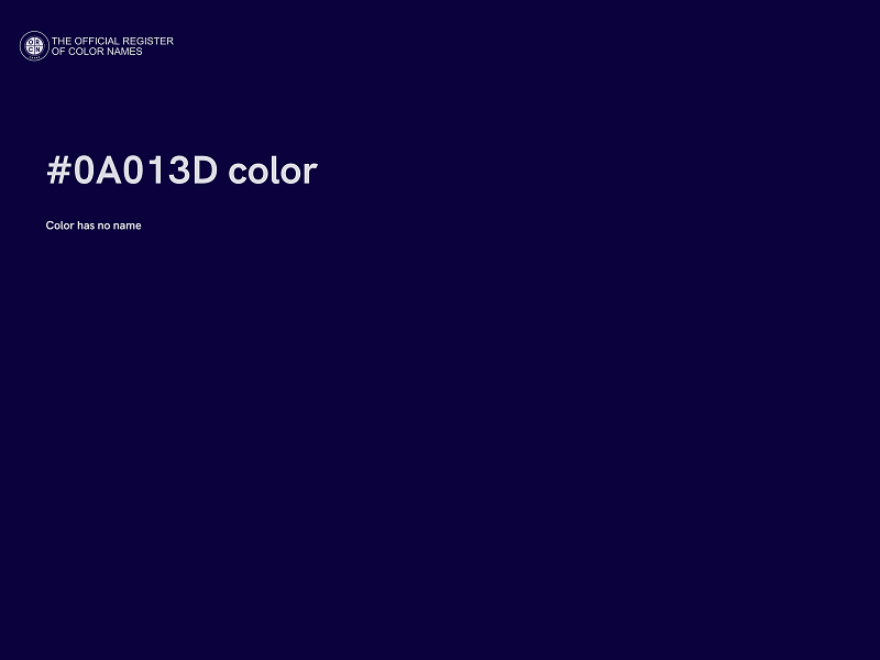 #0A013D color image