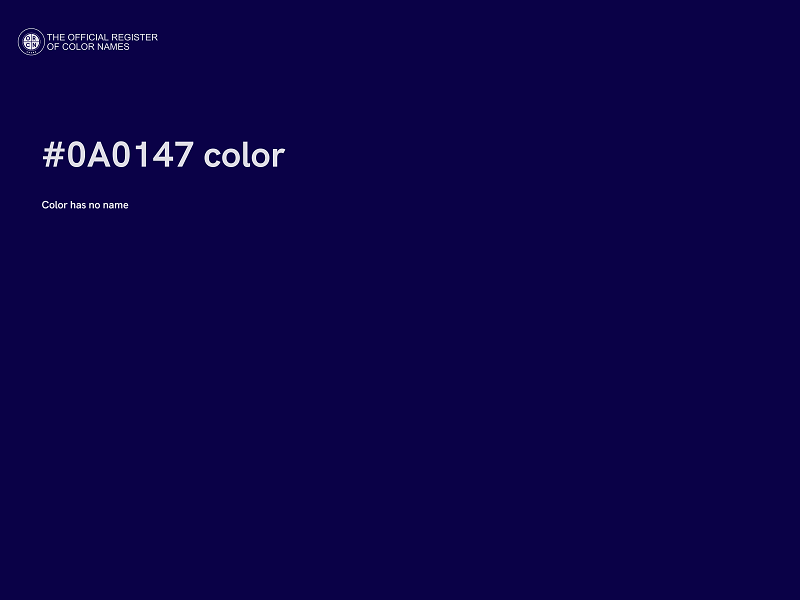 #0A0147 color image