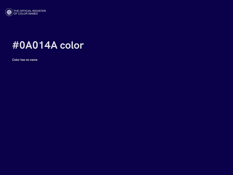 #0A014A color image
