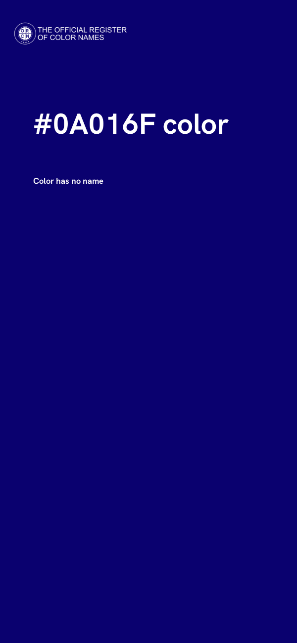 #0A016F color image
