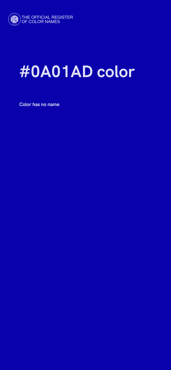 #0A01AD color image
