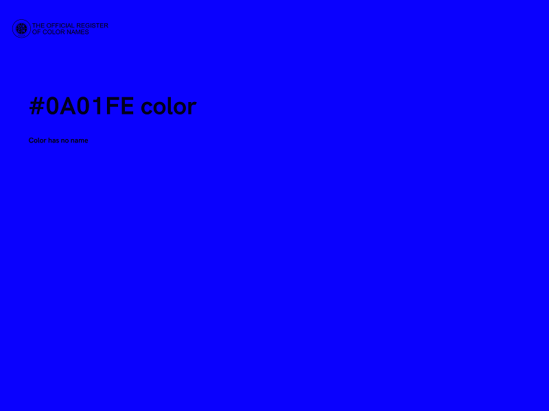 #0A01FE color image