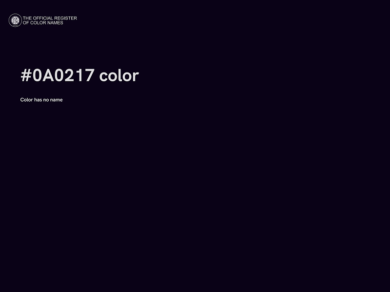 #0A0217 color image
