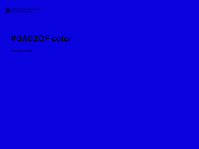 #0A02DF color image