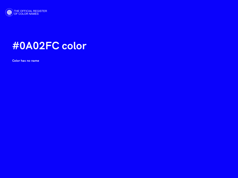 #0A02FC color image