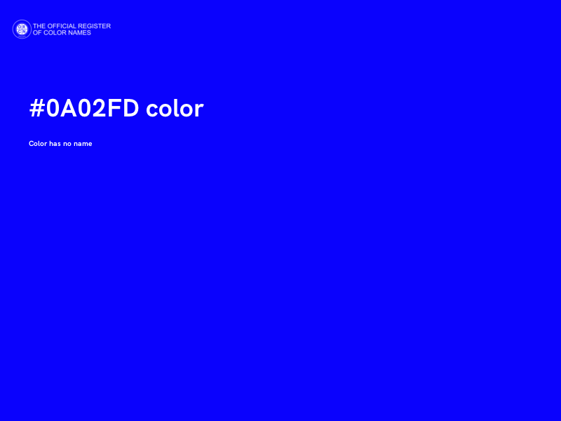 #0A02FD color image