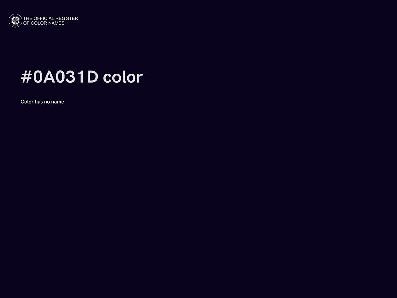 #0A031D color image