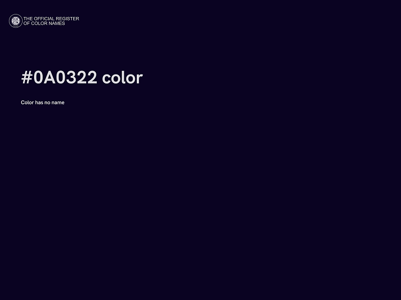 #0A0322 color image