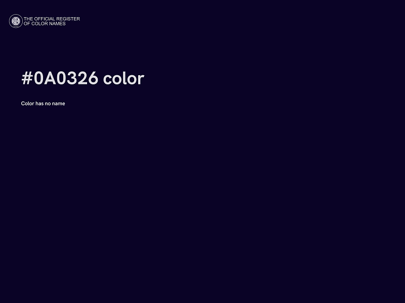 #0A0326 color image