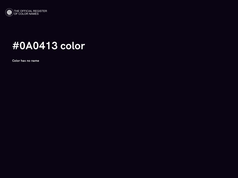 #0A0413 color image