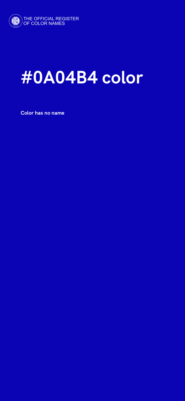 #0A04B4 color image