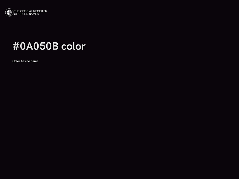 #0A050B color image
