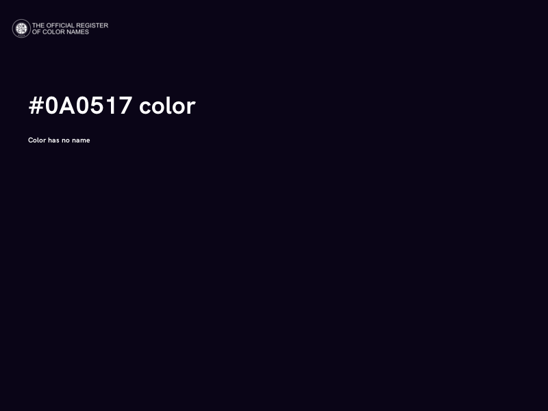 #0A0517 color image