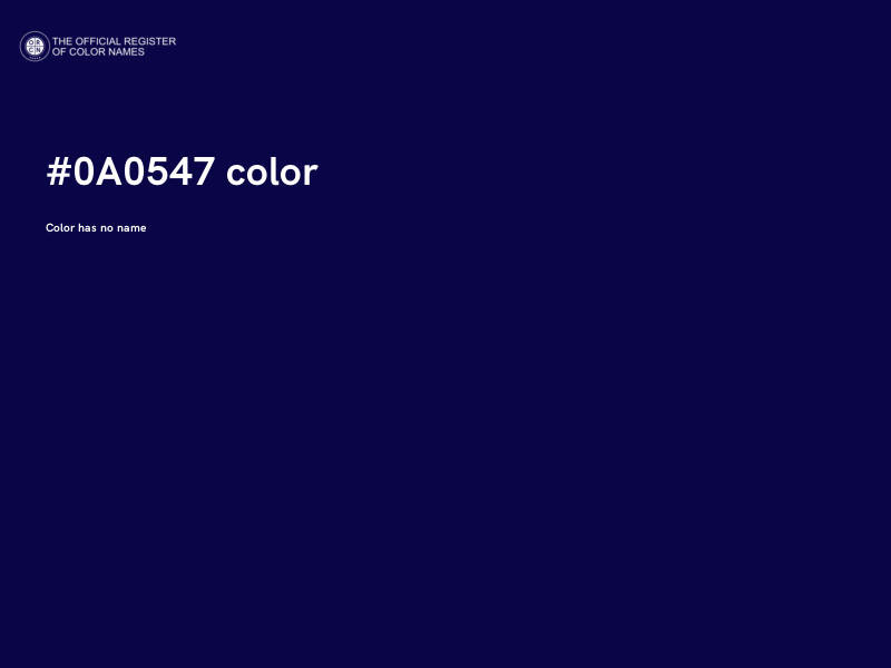 #0A0547 color image